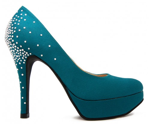 Turquoise sales satin shoes